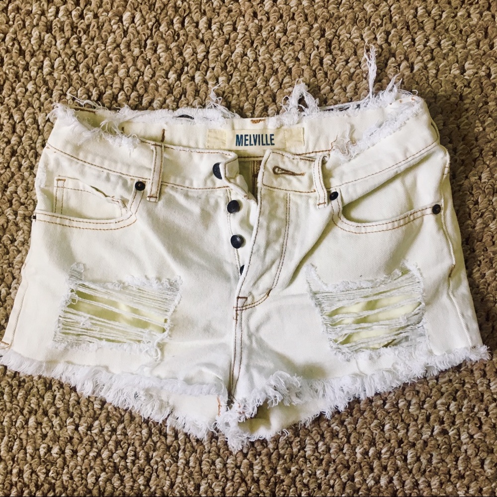 Brandy Melville Distressed Denim shorts